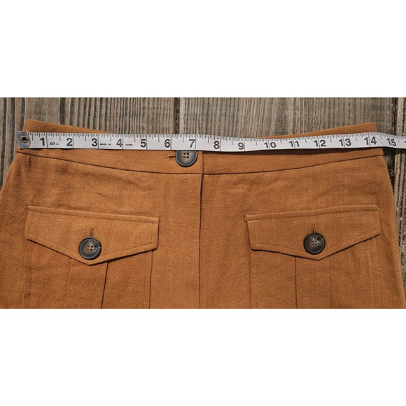 Forever 21 Womens Shorts Medium Brown Woven Pockets Linen Blend Chic Preppy NWT - Picture 11 of 13